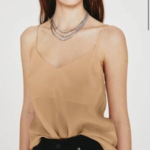 AG Adriano Goldschmied Tan Camisole Top
